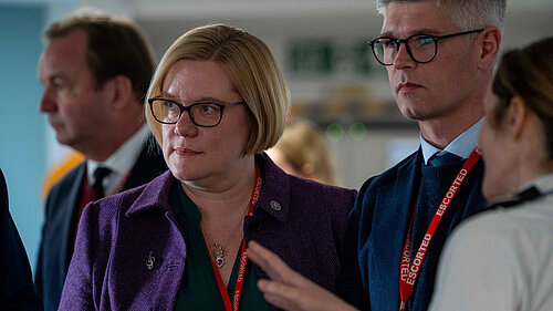 Zoe at social discussion