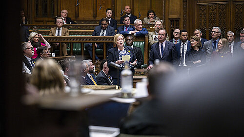 Zoe Franklin discussing issue